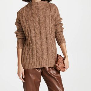 NWT VINCE Cable Braid Alpaca & Wool Blend Sweater